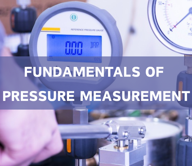 Industrial pressure measurement principles illustrating elastic deformation strain gauge capacitive and piezoresistive sensing