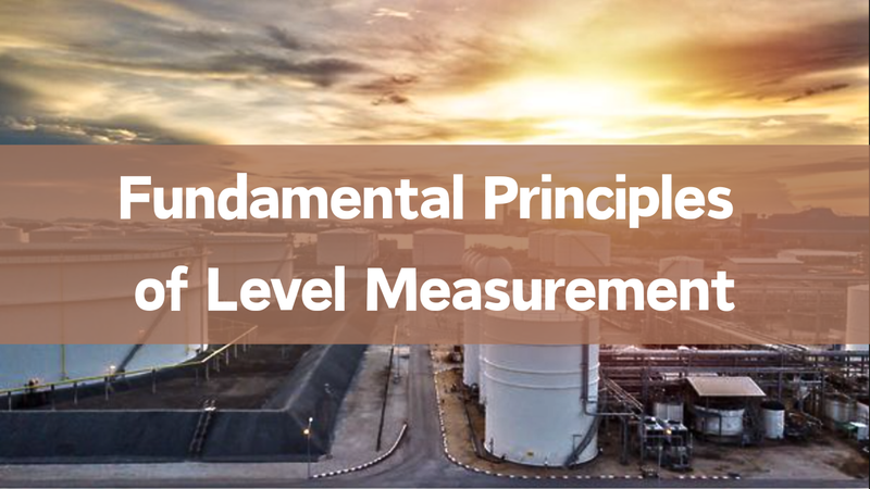 Industrial level measurement principles illustrating hydrostatic pressure buoyancy liquid position and medium properties