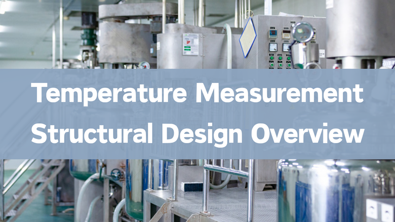 Industrial temperature instrument structure showing sensor insertion depth thermowell thermal conduction and vibration protection