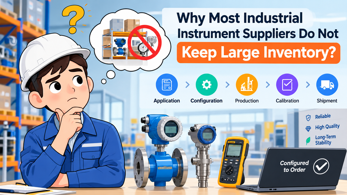 Why industrial instrumentation suppliers use build-to-order supply instead of large inventories
