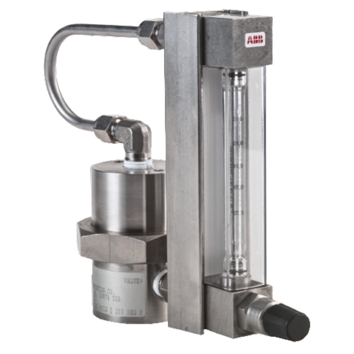 ABB FGM6100 glass tube variable area flowmeter front view