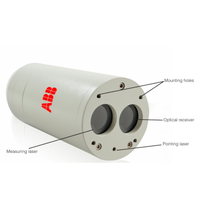 ABB LM200 laser level transmitter measuring bulk solids in an industrial storage application
