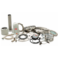 ABB LM80 laser level transmitter installed for non-contact silo level measurement