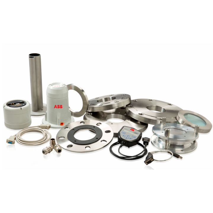 ABB LM80 laser level transmitter installed for non-contact silo level measurement