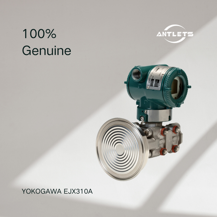 Yokogawa EJX310A absolute pressure transmitter product reference image with 100% genuine label