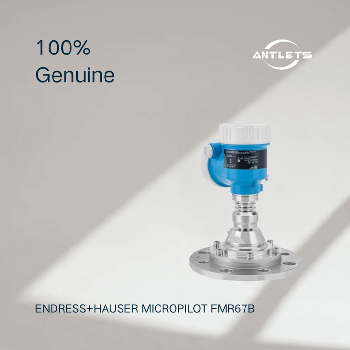 Endress+Hauser Micropilot FMR67B 80 GHz radar level sensor for long-range bulk solid level measurement
