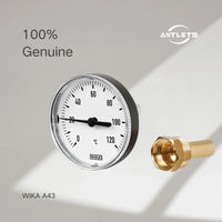 WIKA A43 bimetal thermometer for heating applications