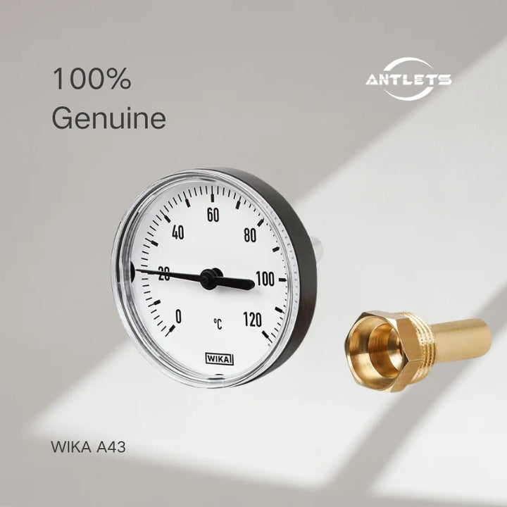 WIKA A43 bimetal thermometer for heating applications